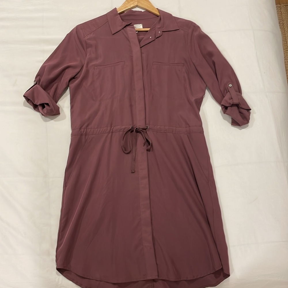 Lou and Gray Roll-Up Sleeve Pocket Dress (NWOT)
